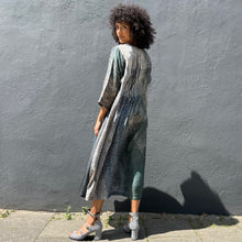Load image into Gallery viewer, ¾ Sleeve Pintuck Shibori Silk Dress with Pockets
