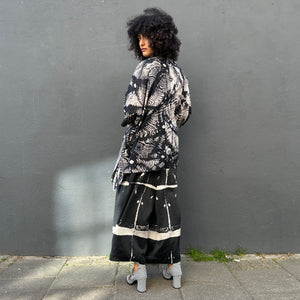 Shibori Wide Leg Pleat Front Trousers