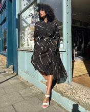 Load image into Gallery viewer, Cotton Silk Shibori Kaftan Dress

