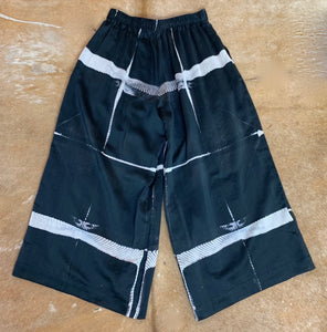 Shibori Wide Leg Pleat Front Trousers