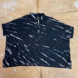 Oversized Square Shibori Dyed Shirt