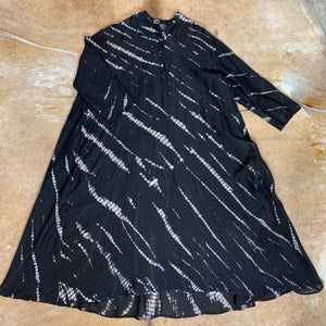 Cotton Silk Shibori Kaftan Dress