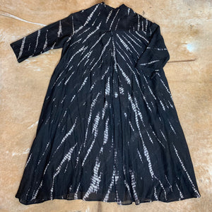 Cotton Silk Shibori Kaftan Dress