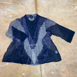 Shibori Dyed Pintuck Blouse