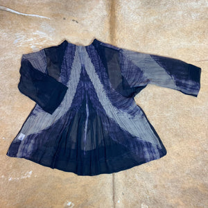 Shibori Dyed Pintuck Blouse