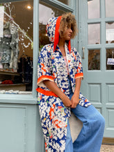 Load image into Gallery viewer, XLong Hooded Silk Kimono Coat
