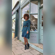 Load and play video in Gallery viewer, Oversized Fine Wool Shibori Dress
