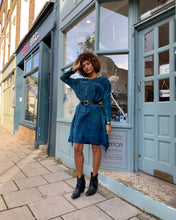 Load image into Gallery viewer, Oversized Fine Wool Shibori Dress
