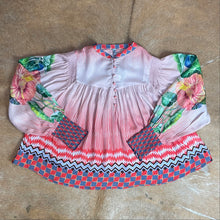 Load image into Gallery viewer, Stripe Print Chiffon Peasant Blouse
