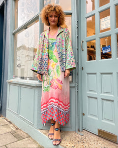Floral V-Neck Kaftan Dress