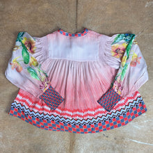Load image into Gallery viewer, Stripe Print Chiffon Peasant Blouse
