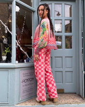 Load image into Gallery viewer, Stripe Print Chiffon Peasant Blouse
