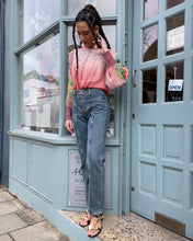 Load image into Gallery viewer, Stripe Print Chiffon Peasant Blouse
