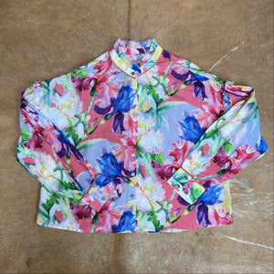 Floral Chiffon Frill Shirt