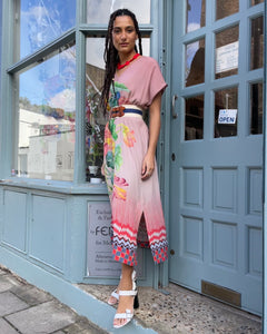 Floral V-Neck Kaftan Dress