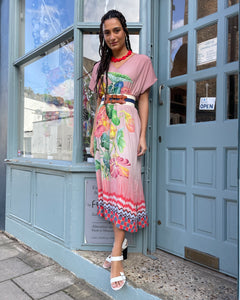 Floral V-Neck Kaftan Dress