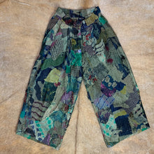 Load image into Gallery viewer, Cropped Camo Patchwork Wide-Leg Trousers

