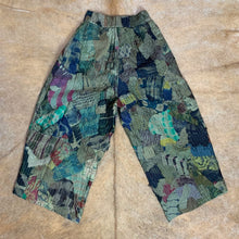 Load image into Gallery viewer, Cropped Camo Patchwork Wide-Leg Trousers
