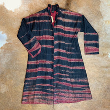 Load image into Gallery viewer, Quilted A-Line Shibori Silk Coat
