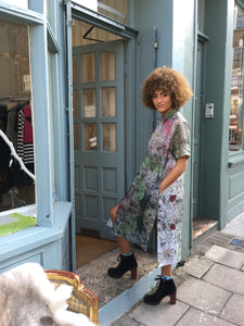 Printed Linen Shirt Dress