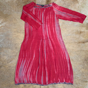 Silk Chiffon Shibori Pintuck Dress