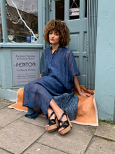 Load image into Gallery viewer, Square Cotton Silk Shibori Kaftan
