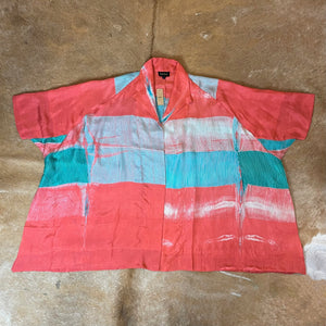 Fine Silk Shibori Dyed Open Jacket