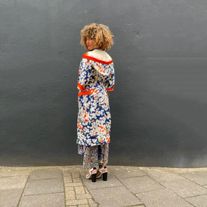 XLong Hooded Silk Kimono Coat