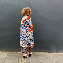 Load image into Gallery viewer, XLong Hooded Silk Kimono Coat
